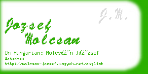 jozsef molcsan business card